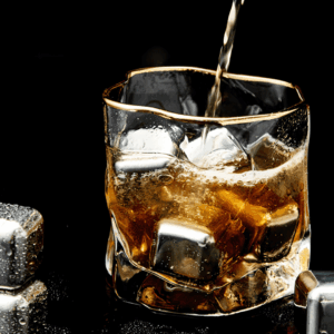 TsukiGlass Gold Hoshi Japanese Crystal Whisky Glass – 8-Pack