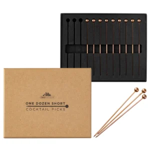 A Bar Above Cocktail Picks – Antique Copper – Short (4 Inch) – 12-Pack