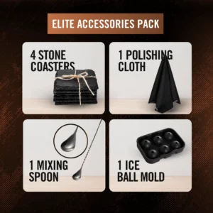 TsukiGlass Elite Accessories Pack — 4 Coasters