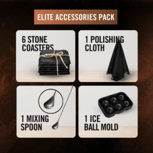 TsukiGlass Elite Accessories Pack — 6 Coasters
