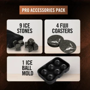 TsukiGlass Pro Accessories Pack — 4 Coasters