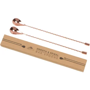 A Bar Above Standard Bar Spoons – Antique Copper – 2 Spiral Handle