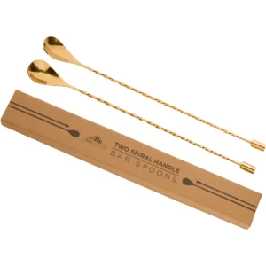 A Bar Above Standard Bar Spoons – Gold – 2 Spiral Handle