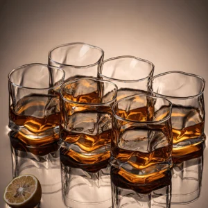 TsukiGlass Hoshi Japanese Crystal Whisky Glass – 6-Pack