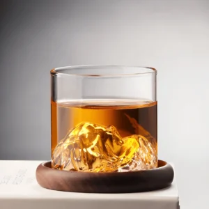 TsukiGlass Mount Fuji Japanese Crystal Whisky Glass – 8-Pack