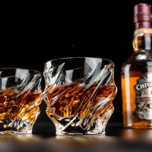 TsukiGlass Nami Japanese Crystal Whisky Glass – 2-Pack