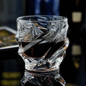 TsukiGlass Nami Japanese Crystal Whisky Glass – 8-Pack