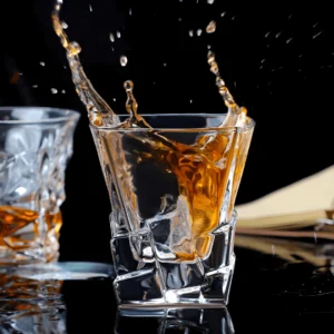 TsukiGlass Tychon Japanese Crystal Whisky Glass – 6-Pack