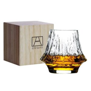 TsukiGlass Yama Japanese Crystal Whisky Glass – 4-Pack